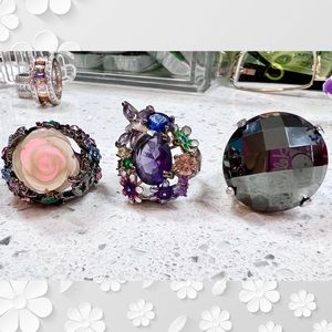 Set of 3 Fashion Rings Bands